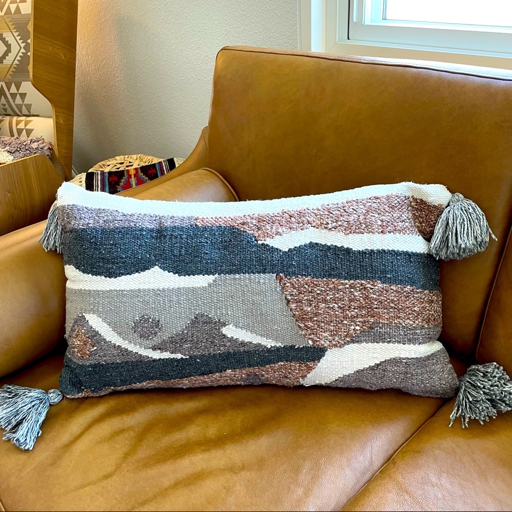 World Market Throw Pillow Mountain Landscape